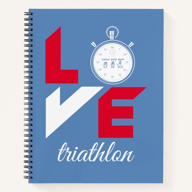 I love triathlon notebook (Front)