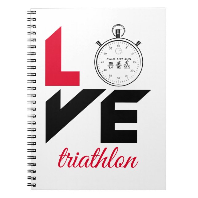I love triathlon notebook (Front)