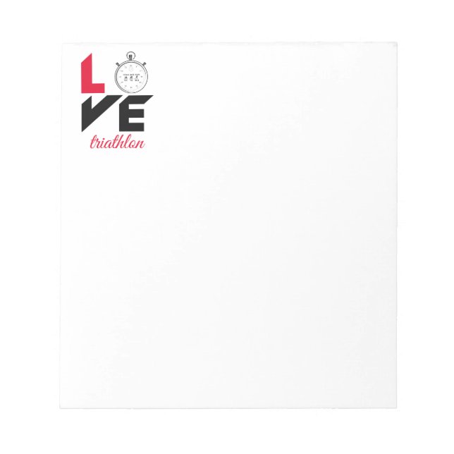 I love triathlon notepad (Front)