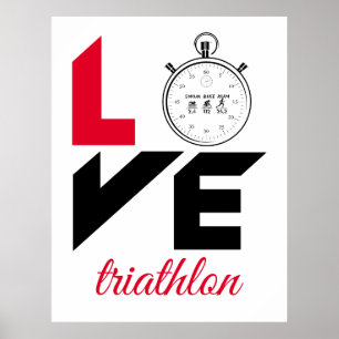 I love triathlon poster