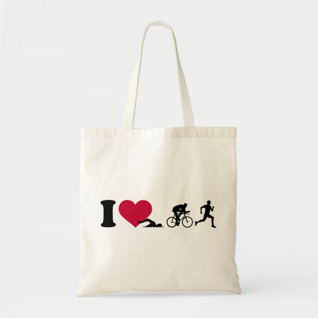 I love triathlon tote bag (Front)