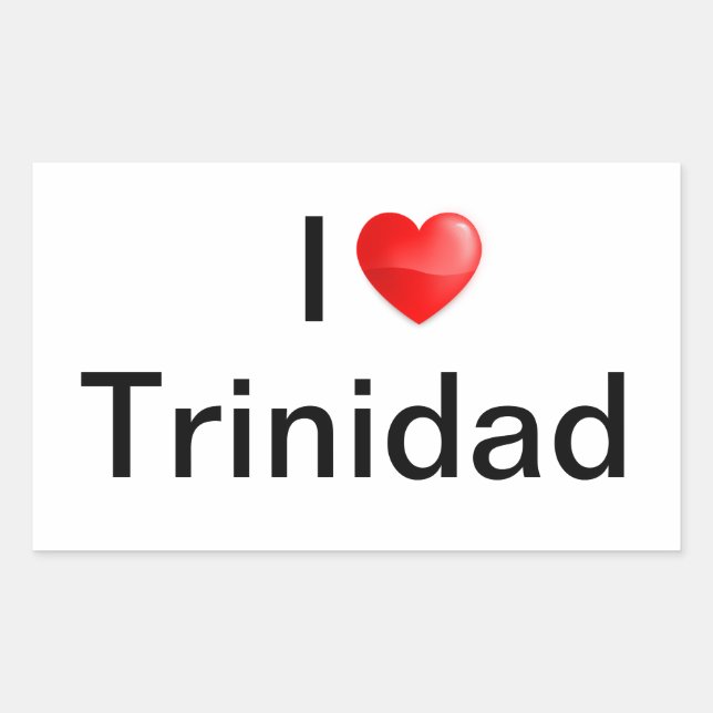 I love Trinidad Rectangular Sticker (Front)