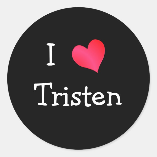 I Love Tristan Classic Round Sticker (Front)