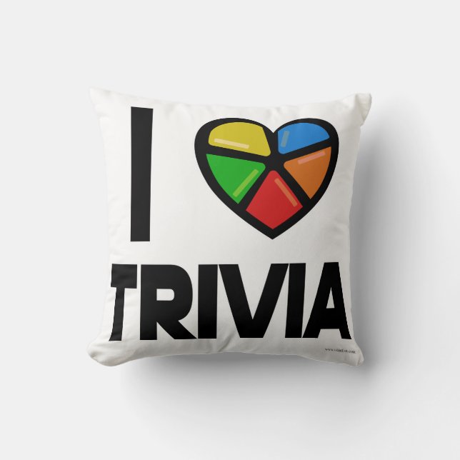 I Love Trivia Fun Epic Gamer Logo Fun Cushion (Front)