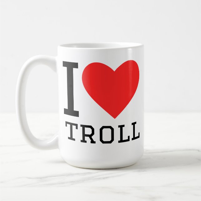 I love troll coffee mug (Left)
