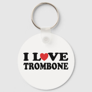 I Love Trombone Key Ring