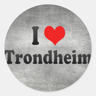 I Love Trondheim, Norway Classic Round Sticker