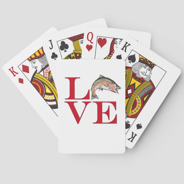 I Love Trout Playing Cards (Back)