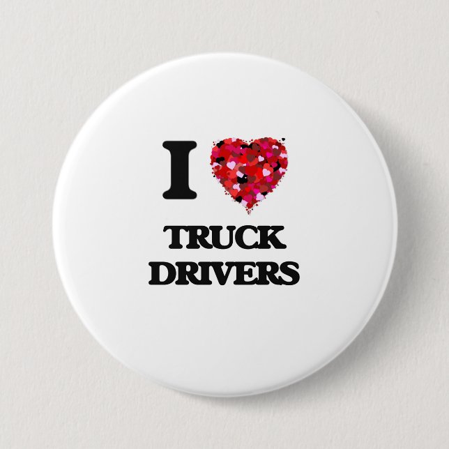 I love Truck Drivers 7.5 Cm Round Badge (Front)