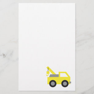 I love Trucks, Cute Yellow Vehicle for kids Stationery