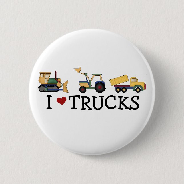 I Love Trucks T-shirts and Gifts 6 Cm Round Badge (Front)