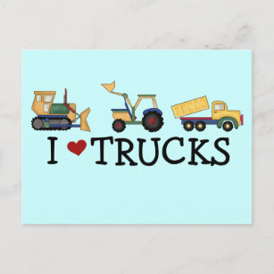 I Love Trucks T-shirts and Gifts Postcard