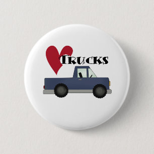 I Love Trucks Tshirts and Gifts 6 Cm Round Badge