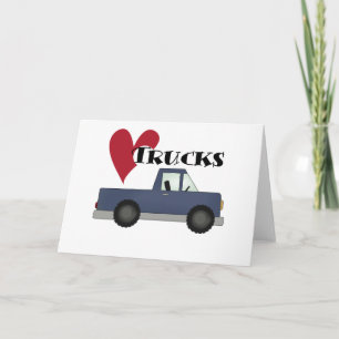 I Love Trucks Tshirts and Gifts Card
