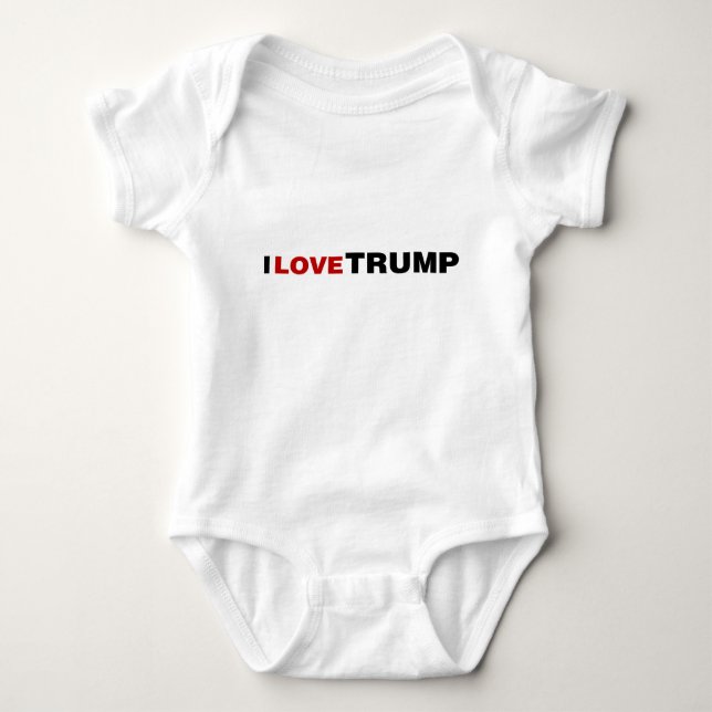 I Love Trump Baby Bodysuit (Front)