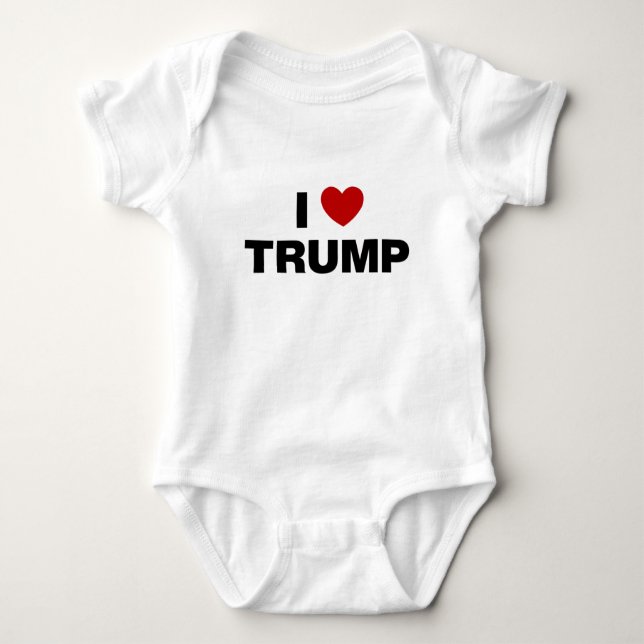 I Love Trump Baby Bodysuit (Front)
