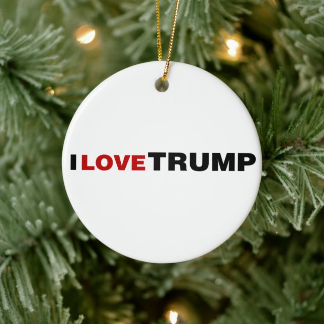 I Love Trump Ceramic Ornament (Tree)