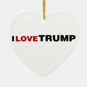 I Love Trump Ceramic Ornament