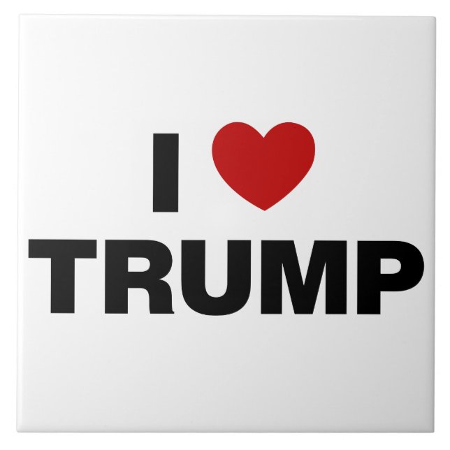 I Love Trump Ceramic Tile (Front)