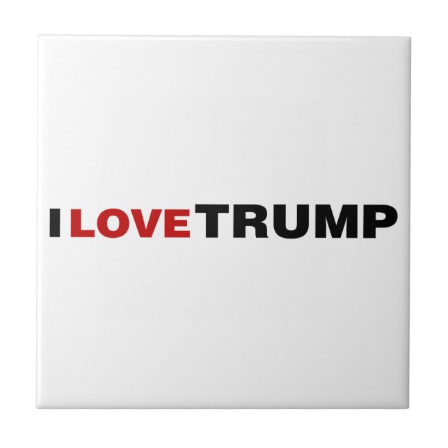 I Love Trump Ceramic Tile (Front)