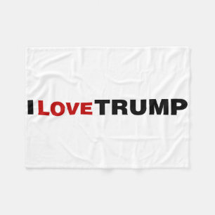 I Love Trump Fleece Blanket