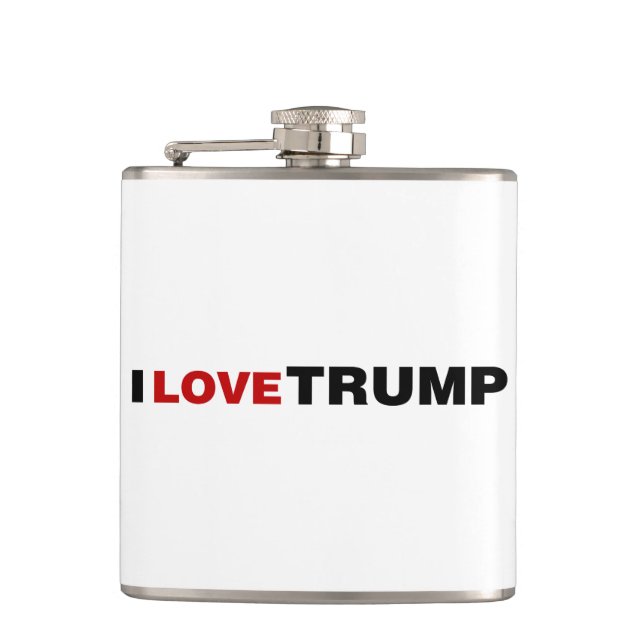 I Love Trump Hip Flask (Front)