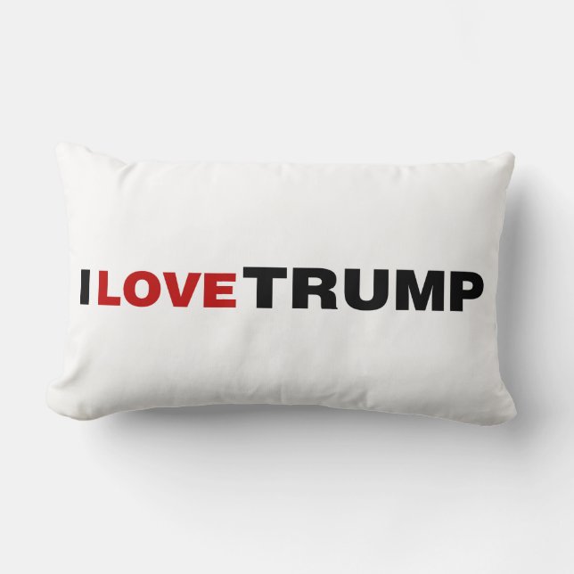 I Love Trump Lumbar Cushion (Front)