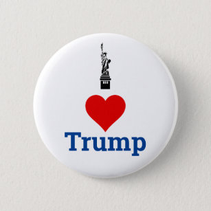 I Love Trump New York Statue of Liberty 6 Cm Round Badge