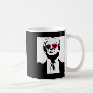 I Love Trump Pink Heart Sungles Punk Rock Rave Usa Coffee Mug