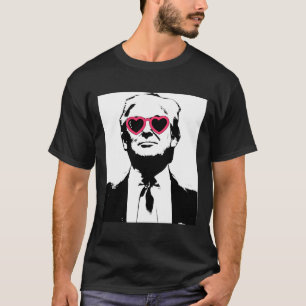 I Love Trump Pink Heart Sungles Punk Rock Rave Usa T-Shirt