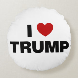 I Love Trump Round Cushion