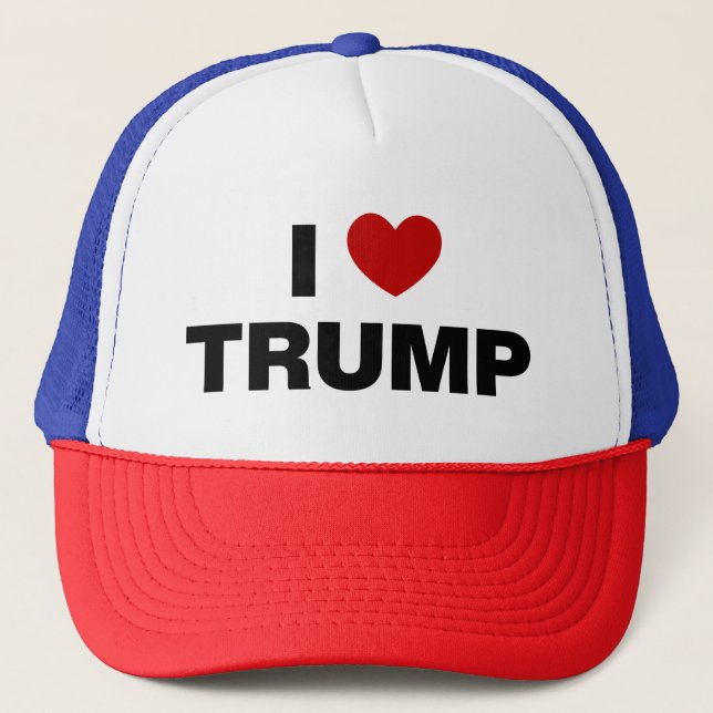 I Love Trump Trucker Hat (Front)