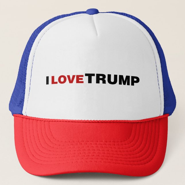 I Love Trump Trucker Hat (Front)