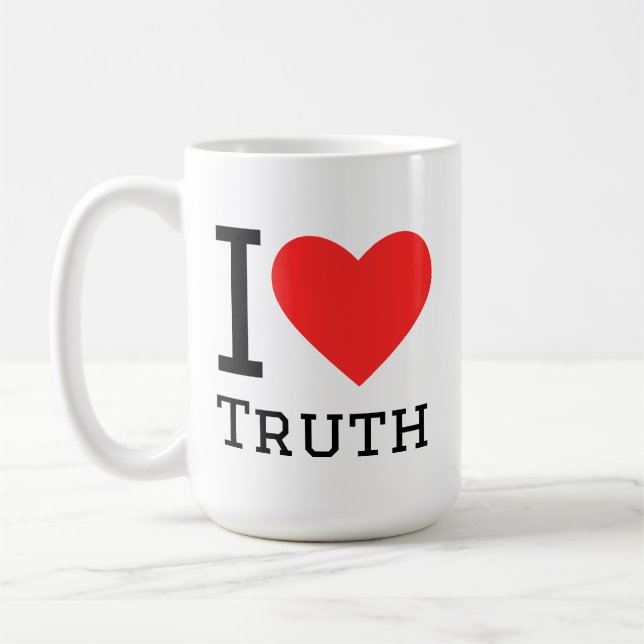 I love truth square sticker coffee mug (Left)