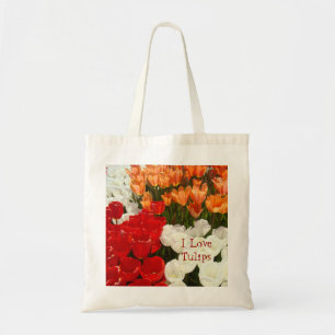 I Love Tulips tote bags Tulip Flowers Totes