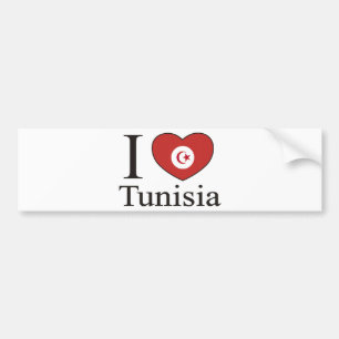 I Love Tunisia Bumper Sticker