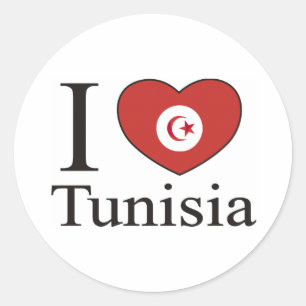 I Love Tunisia Classic Round Sticker