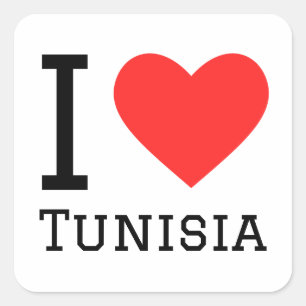 I love Tunisia  Square Sticker