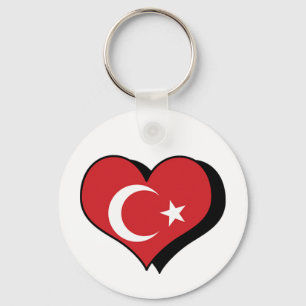 I Love Turkey Keychain