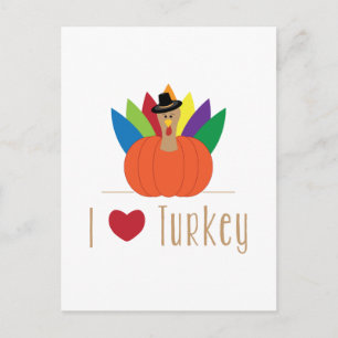 I Love Turkey Postcard