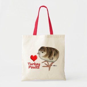 I Love Turkey Poults! Tote Bag