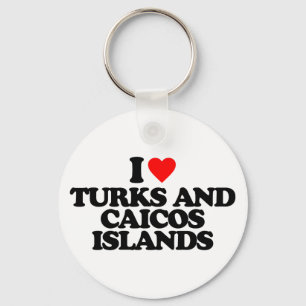 I LOVE TURKS AND CAICOS ISLANDS KEY RING