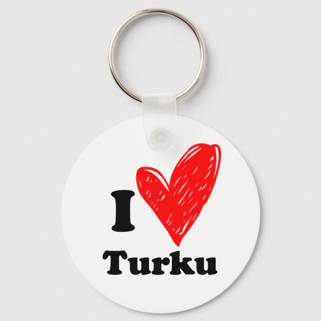 I Love Turku Key Ring (Front)