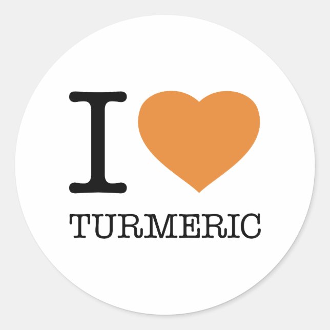 I LOVE TURMERIC CLASSIC ROUND STICKER (Front)