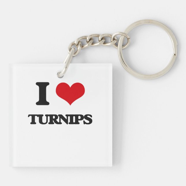 I love Turnips Key Ring (Back)