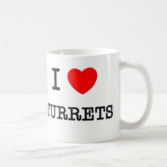 I Love Turrets Coffee Mug (Right)