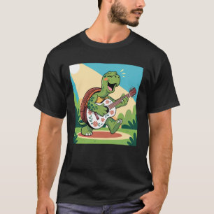I Love Turtles Sea Playing Guitar Rock Star Rock a T-Shirt