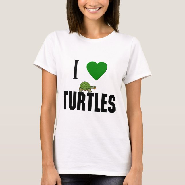 I Love Turtles T-Shirt (Front)