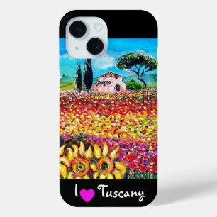 I LOVE TUSCANY / SUNFLOWERS AND POPPIES  iPhone 15 CASE