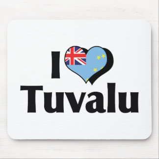 I Love Tuvalu Flag Mouse Pad